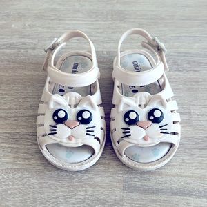 Mini Melissa white sandals size 6